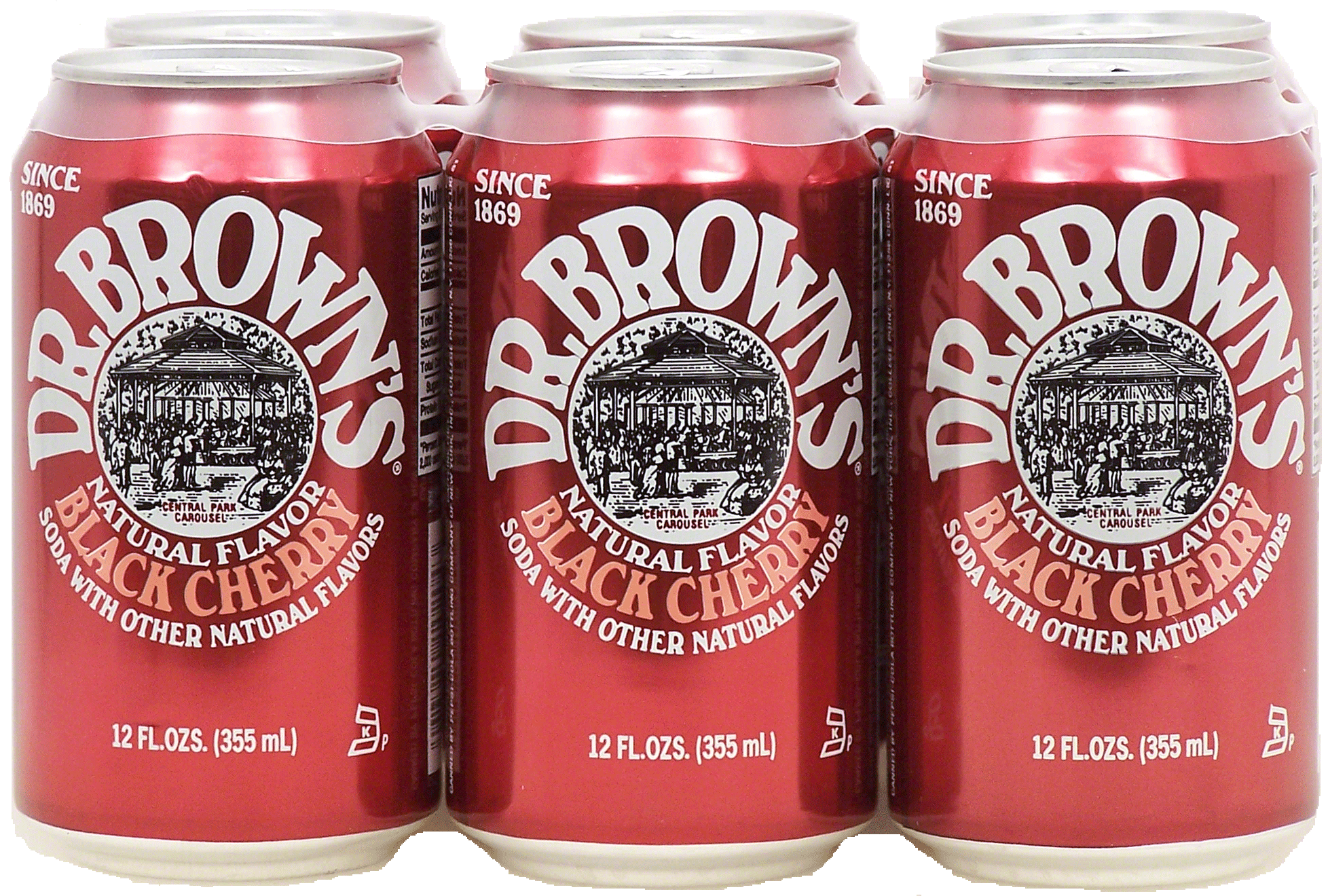 Dr. Brown's  natural flavor black cherry soda, 12-fl. oz. Full-Size Picture